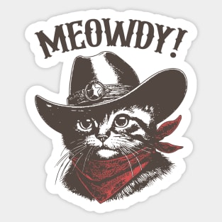 Meowdy Cat Sticker